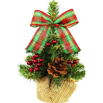 Vánoční stromek LAALU Vánoční stromek zdobený v květináči - TINY 8, 27 ks ozdob, 25 cm