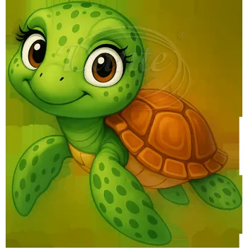 Textilní nažehlovací páska Dante Nažehlovačka Želvička - 12 x 12 cm