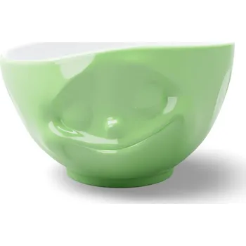 Nádobí 58products Miska "Šťastná" ve světle zelené barvě, 500 ml