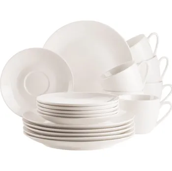 Talíř Mäser Kávová souprava 230 ml 18 ks, bílá BELMIRA