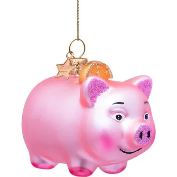 LAALU Vánoční ozdoby - prasátko, 5,5 cm