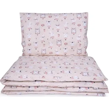 Povlečení Maceshka Povlečení Basic tisk Zajíčci baletky v růžové