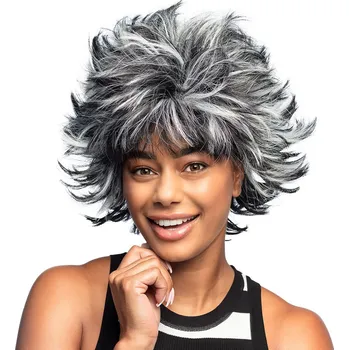 Karnevalová paruka Boland Dámská paruka Wanda černobílý melír