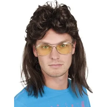 Karnevalová paruka Boland Pánská paruka hnědá retro