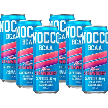 Aminokyselina NOCCO BCAA MIAMI Jahoda 6 x 330 ml