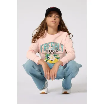 Chlapecká mikina Dětská mikina HUGO G01044.114.150 oranžová 24X, vel. 150