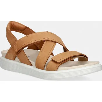 Dámské sandále Nubukové sandály Ecco Soft Sandal W 238813.02021 hnědá 88X, EUR 36