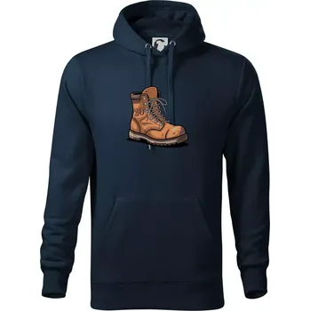Pánská mikina Turistická narozeninová bota 20 - Mikina pánská Cape s kapucí - 5XL ( Námořní modrá (téměř černá) )