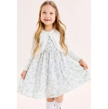 Dívčí svetr Sinsay - Bavlněný kardigan - bílá - 551AV-00X - 551AV-00X-122