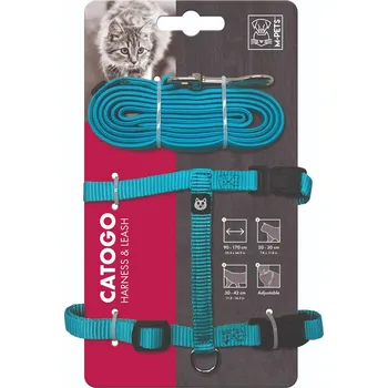 M-Pets Catago postroj s vodítkem pro kočku - modrý