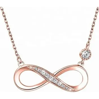 Šperk Medvídárek Náhrdelník nekonečno sterlingové stříbro 925/1000, 4 g, růžově zlatý