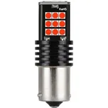 Rabel LED autožárovka BA15S 24 smd 3030 12V P21W červená