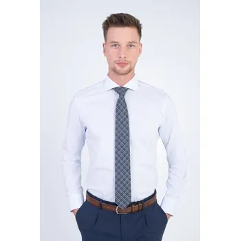 Pánská košile Strečová košile s lineárním vzorem V přiléhavém střihu 196832