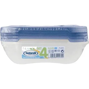 Dóza na potraviny Tontarelli Nuvola Set dóz 0,5 l 4 ks modrá