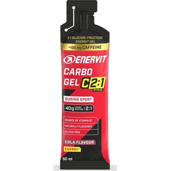 Energetický nápoj Enervit Carbo Gel C2:1 s kofeinem 6 x 60 ml, cola