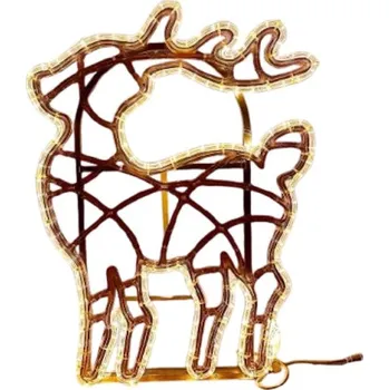 Vánoční dekorace DECOLED LED světelný jelínek, 47 × 64 cm, teple bílá