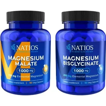 Zdraví NATIOS mix hořčíků, ranní energie + klidný spánek, 90 + 90 kapslí