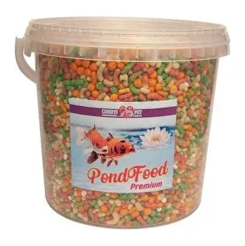 Krmivo pro rybičky Cobbys Pet Pond Mix Extra 2,5l / 300g kbelík směs granulí, pelet a extrudovaného prosa