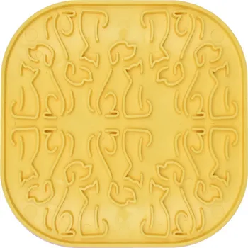 Miska pro psa Fiboo Lízací podložka Lollipop Sticky, yellow