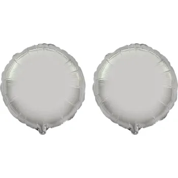 Balónek FLEXMETAL Balón foliový - kulatý, stříbrný, 45 cm, 2 ks