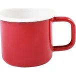 Olymp, Jihočeský plecháček, smaltovaný hrnek 8 cm, 0,4 l, červený s bílým lemem 219/32c