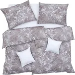 SCANquilt povlečení SATÉN DESIGN tiffany-safari šedobéžová 140 × 200/70 × 90 cm