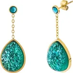 Preciosa Lagoon Pozlacené náušnice z chirurgické oceli s českým křišťálem