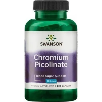 Doplněk stravy Swanson Chromium Picolinate, 200mcg, 200 kapslí
