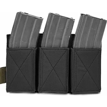 Airsoft Warrior Assault Systems WAS elastická MOLLE sumka na 3 zásobníky M4 / AR15 – Černá