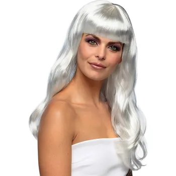 Karnevalová paruka Boland Paruka bílá dámská dlouhá s ofinou andělská