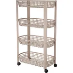 EH Excellent Houseware 4patrový kuchyňský koš na kolečkách