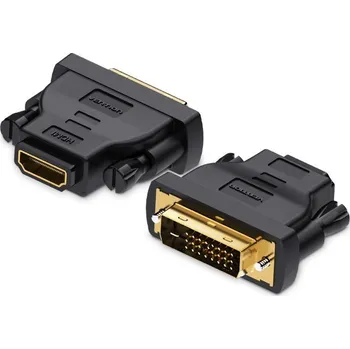 Video kabel Vention DVI (DVI-D 24+1) Male to HDMI Female Adapter Black