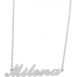 Ewena Řetízek z oceli se jménem Milena stříbrný