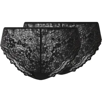 Kalhotky esmara® Dámské kalhotky s krajkou, 2 kusy (černá, L(44/46))