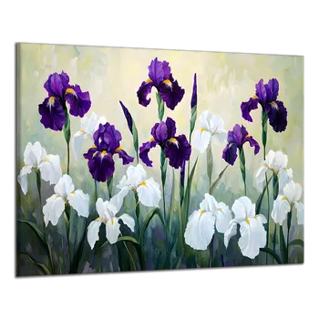 Obraz Obraz na plátně Fialové kosatce , jednodílný 4491AX