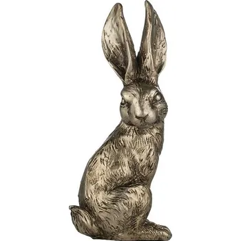 Velikonoční dekorace LENE BJERRE Velikonoční dekorace - Zajíček antik zlatý, 12 cm