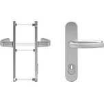 BLAUGELB Dveřní kování klika - klika DGT50, PZ92, ZA, ES1, TS = 77 - 82 mm, nerez matná