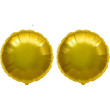 Balónek FLEXMETAL Balón foliový - kulatý, pastelový zlatý, 45 cm, 2 ks