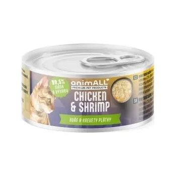 Krmivo pro kočku animALL konzerva kočka Kuře a krevety plátky 80 g