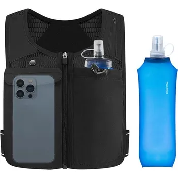 Take it shop Běžecká vesta s úložnými kapsami a reflexními prvky, černá, L/XL