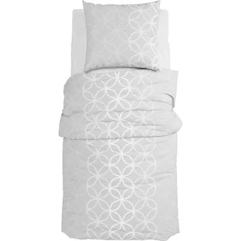 Povlečení GRUND Povlečení ALUNA 140 × 200 cm, 70 × 90 cm šedá