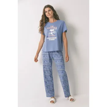 Dámské pyžamo Bavlněné pyžamo women'secret 3132102 modrá 50X, vel. M