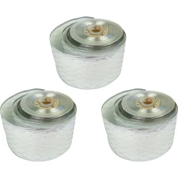 LAALU Sada 3 stuh: Stuhy stříbrné s lesklým vzorem 6 × 1000 cm