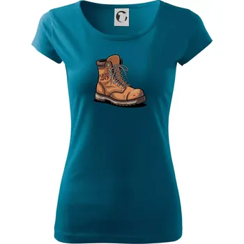 Turistická narozeninová bota 25 - Dámské triko Pure - 2XL ( Petrolejová )