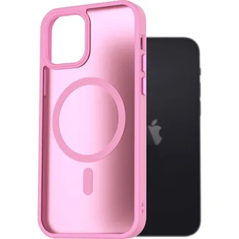 Pouzdro na mobilní telefon AlzaGuard Matte Case Compatible with Magsafe pro iPhone 12 / 12 Pro levandulově růžový