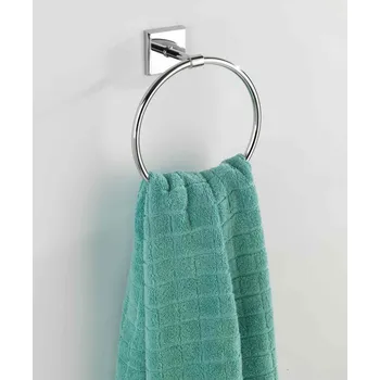 Držák na ručník WENKO BEZ VRTÁNÍ PowerLoc LACENO - Věšák na ručník, kovově lesklý