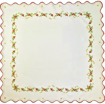 ubrus 4sleep Vánoční ubrus brusinky červený 85 × 85 cm