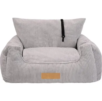 Pelíšek pro psa Dogeste Autosedačka a pelíšek pro střední psy nebo více malých psů šedý