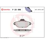 BREMBO Sada brzdových destiček P 23 096