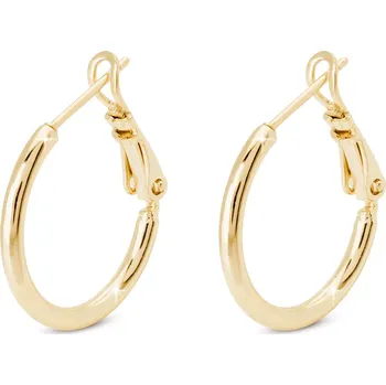 Náušnice Biju Pozlacené náušnice 14K, lesklý kruh, průměr 5 cm 1002710